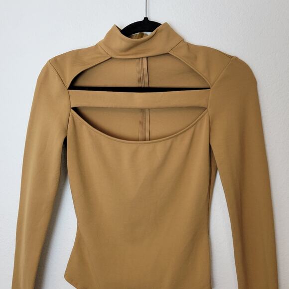 REVOLVE LPA Camel Tan Long Sleeve Bodysuit 79 Neutral Fall Size XS - Picture 3 of 13